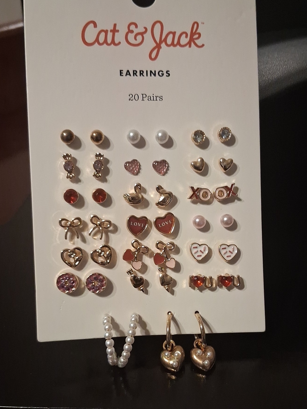 Cat & Jack 20 Pairs Nickle Free Earrings Post New